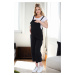 38739 Dewberry Women Pregnant Jumpsuit-BLACK