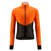 SANTINI Cyklistická větruodolná bunda - REDUX LITE - oranžová/černá