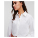 Košile karl lagerfeld crop poplin shirt white