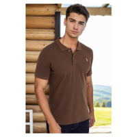 T8561 DEWBERRY MEN'S TSHIRT-LIGHT BROWN