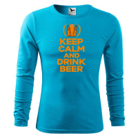 DOBRÝ TRIKO Pánské bavlněné triko Keep calm beer