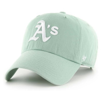 Bavlněná baseballová čepice 47brand MLB Oakland Athletics zelená barva, s aplikací