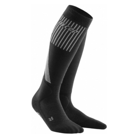 CEP WP205U Winter Compression Tall Socks Black II Běžecké ponožky