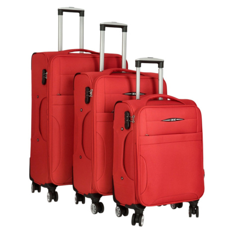 Cestovní textilní kufr červený - Ormi Sumito SADA