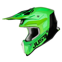 JUST1 J18 PULSAR Moto přilba zelená/titanová/černá