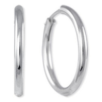 Brilio Silver Nestárnoucí stříbrné kruhy 431 001 0300 04 3,5 cm