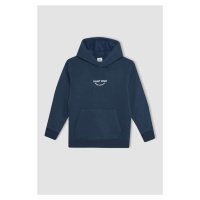 DEFACTO Boy Printed Hooded Thick School Sweatshirt