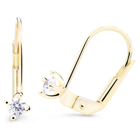 Cutie Diamonds Něžné visací náušnice ze žlutého zlata s brilianty DZ8014-55-00-X-1 Cutie Jewellery