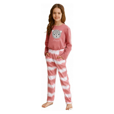 Dívčí pyžamo Taro 2587 Carla růžové | růžová