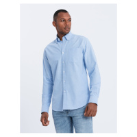 Světle modrá pánská košile Ombre Clothing