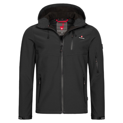 HÖHENHORN Pánská softshellová bunda s kapucí HOHENHORN Breithorn Barva: Černá Höhenhorn
