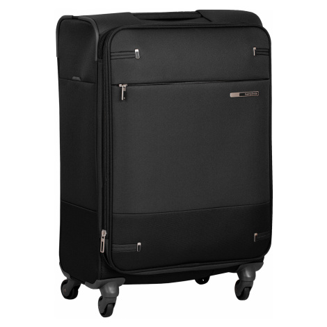 Černý textilní kufr