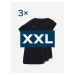 Triplepack černých dámských triček ALTA - XXL