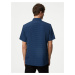 Tmavě modrá pánská vzorovaná košile s krátkým rukávem Marks & Spencer