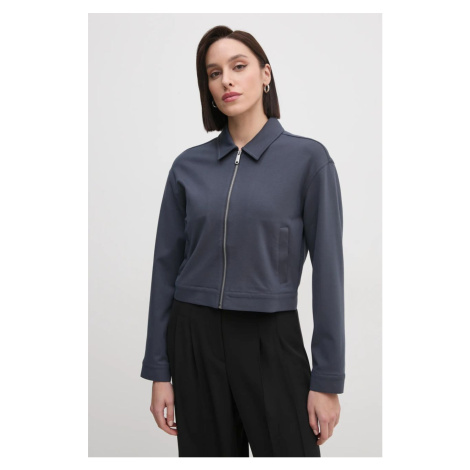 Bunda Calvin Klein Jeans dámská, šedá barva, přechodná, J20J225059