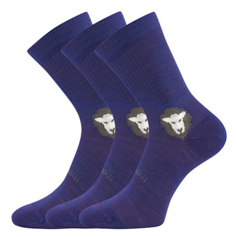 VoXX® Barefootik merino Dětské sportovní ponožky - 3 páry BM000005126300102982 fialová
