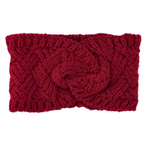 Pohodlná pletená čelenka Figo, červená Delami