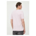 Bavlněné tričko BOSS růžová barva, 50468347