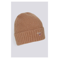 ČEPICE GANT UNISEX. WOOL LINED BEANIE hnědá