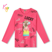 Dívčí tričko - KUGO KC9995, tmavě růžová Barva: Růžová