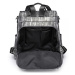 Konofactory Černo-bíly kožený batoh s přívěskem 2v1 „Classic“ 8L