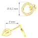 GEMMAX Jewelry Zlaté náušnice kroužky na šroubek se zirkony model Z3060 GLEYB-43781