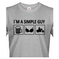 Pánské tričko pro motorkáře Iam a Simple Guy