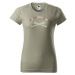 DOBRÝ TRIKO Dámské tričko na vodu s potiskem AHOJ Barva: Ebony grey