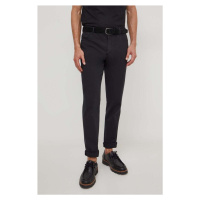 Kalhoty Tommy Hilfiger pánské, černá barva, jednoduché, MW0MW33908