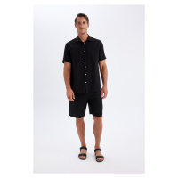 DEFACTO Relax Fit Linen Blend Bermuda Shorts