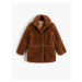 Koton Plush Coat Buttoned