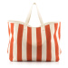 TAŠKA GANT STRIPED CANVAS BEACH BAG PUMPKIN ORANGE