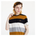 FRED PERRY Bold Stripe Tee Brown/ White/ Blue