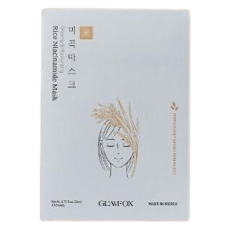 GLAMFOX - RICE NIACINAMIDE MASK - Hydratační a rozjasňující plátýnková maska s rýžovým extraktem