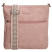Beagles Malaga dámská crossbody taška s dekorativním popruhem - růžová - 26,5 cm