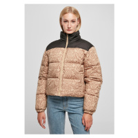 Dámská bunda  // Urban Classics / Ladies AOP Retro Puffer Jacket unionbeigedamas