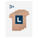 Triplepack pánské neviditelné tričko pod košili ARLON se zdvojeným podpažím - L