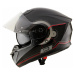 Moto přilba W-TEC Yorkroad Fusion Black Grey Red Glossy