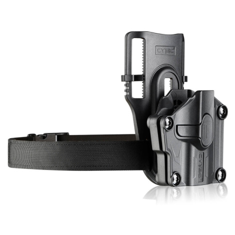 Univerzální pistolové pouzdro Mega-Fit Compact Cytac® / snížená platforma – pravá strana, Černá