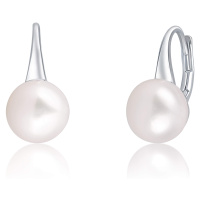JwL Luxury Pearls Jemné stříbrné náušnice s pravou perlou JL0643