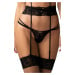 Podvazkový pás Obsessive Nutris garter belt Barva: Černá