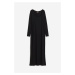 H & M - Šaty z viskózové směsi - černá