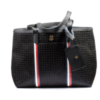 Tommy hilfiger větší kabelka never-full siganture tote with pouch shoulder bag černá 964-001