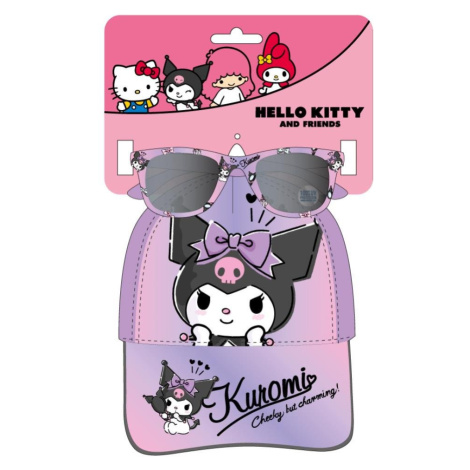 CAP SET OF SUNGLASSES HELLO KITTY KUROMI