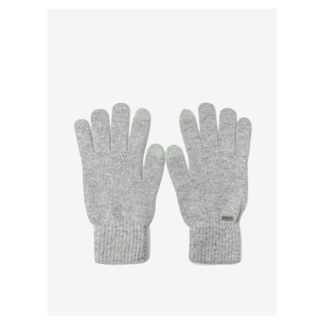 Světle šedé pánské žíhané rukavice Tom Tailor