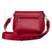 DAVID JONES TMAVĚ ČERVENÁ CROSSBODY KABELKA S PLETENÝM VZOREM CM6525 D.RED