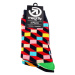 Meatfly ponožky 3D Checkers socks - S19 Triple pack | Mnohobarevná