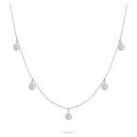 Tamaris Originální ocelový náhrdelník s přívěsky Coins TJ-0447-N-45