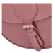 Elegantní společenská kožená kabelka Hannah, růžová
