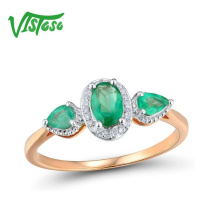 Jemný prsten se smaragdy různého tvaru Listese